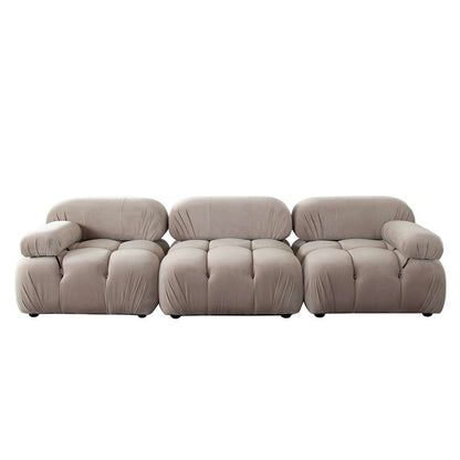Diamond Sofa - Paloma 3PC Modular 111 Inch Sofa in Mink Tan Velvet - PALOMA1LC1AC1RCTN veiw 1