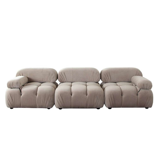Diamond Sofa - Paloma 3PC Modular 111 Inch Sofa in Mink Tan Velvet - PALOMA1LC1AC1RCTN veiw 1