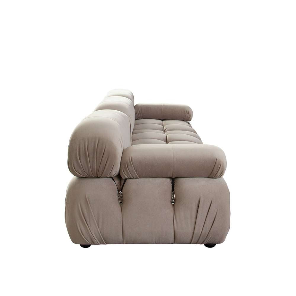 Diamond Sofa - Paloma 3PC Modular 111 Inch Sofa in Mink Tan Velvet - PALOMA1LC1AC1RCTN veiw 11