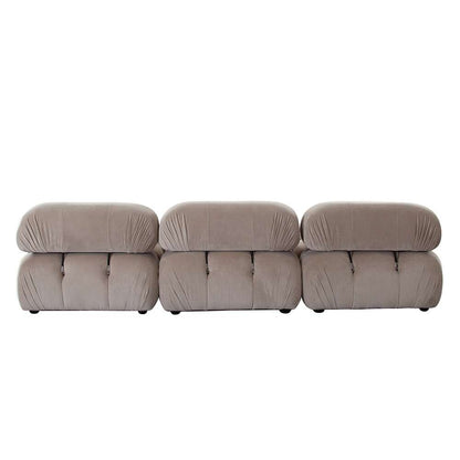 Diamond Sofa - Paloma 3PC Modular 111 Inch Sofa in Mink Tan Velvet - PALOMA1LC1AC1RCTN veiw 12