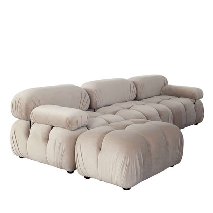 Diamond Sofa - Paloma 4PC Modular 111 Inch Reversible Chaise Sectional in Mink Tan Velvet - PALOMA1LC1AC1RC1OTTN veiw 12