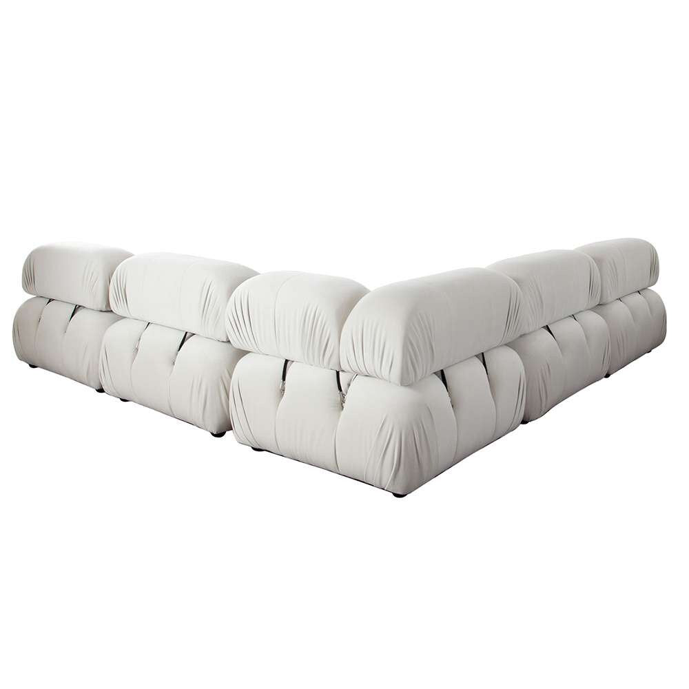Diamond Sofa - Paloma 5PC Modular 111 Inch Corner Sectional in Light Cream Velvet - PALOMA1LC2AC1SC1RCCM veiw 9