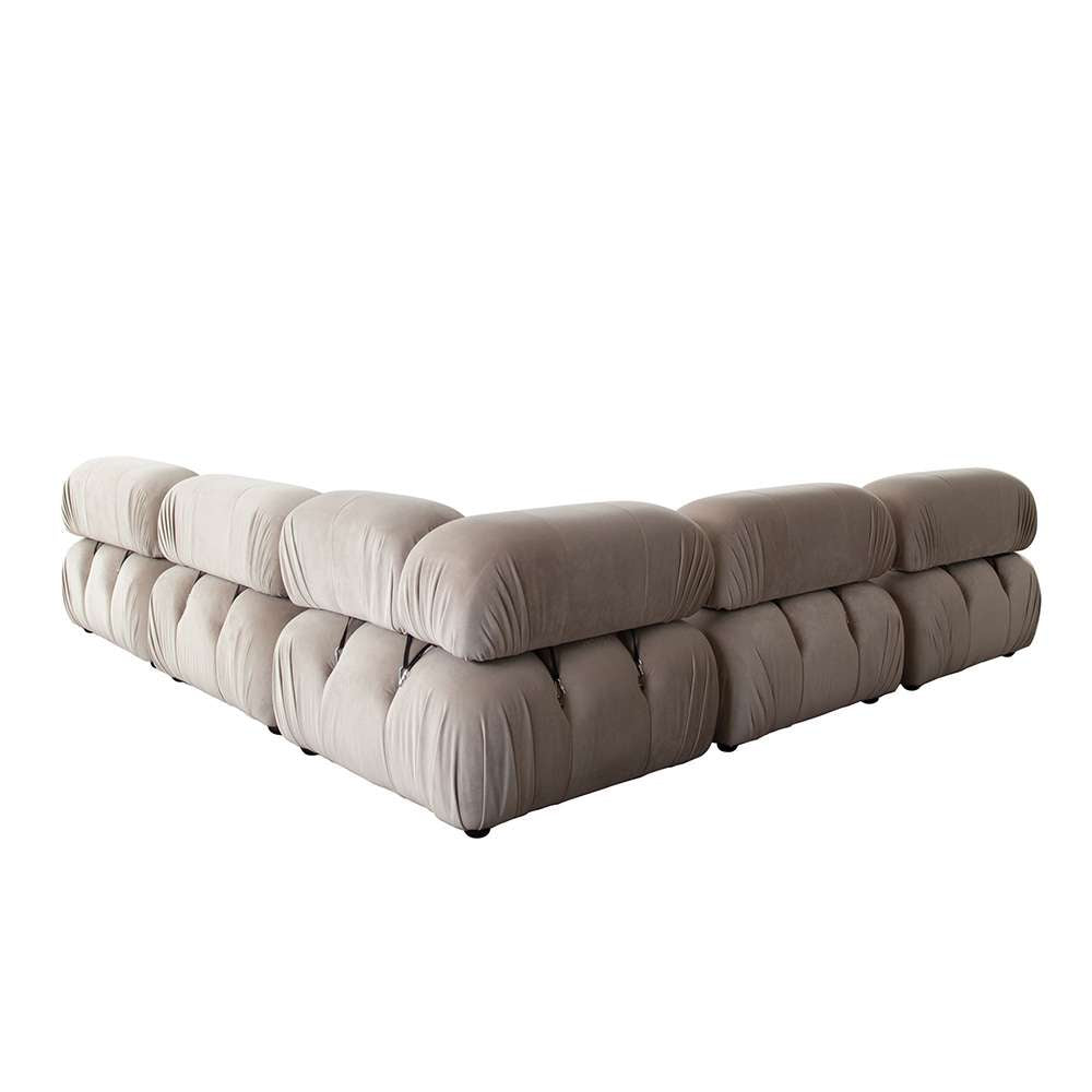 Diamond Sofa - Paloma 5PC Modular 111 Inch Corner Sectional in Mink Tan Velvet - PALOMA1LC2AC1SC1RCTN veiw 11