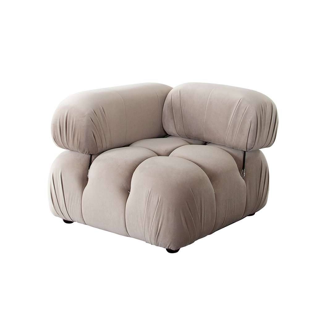 Diamond Sofa - Paloma 5PC Modular 111 Inch Corner Sectional in Mink Tan Velvet - PALOMA1LC2AC1SC1RCTN veiw 13