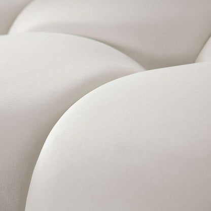 Diamond Sofa - Paloma Armless Chair in Light Cream Velvet - PALOMAACCM veiw 3