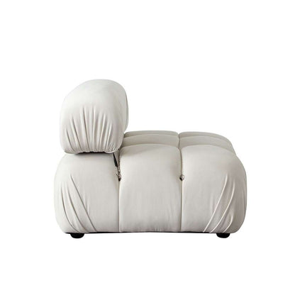 Diamond Sofa - Paloma Armless Chair in Light Cream Velvet - PALOMAACCM veiw 9
