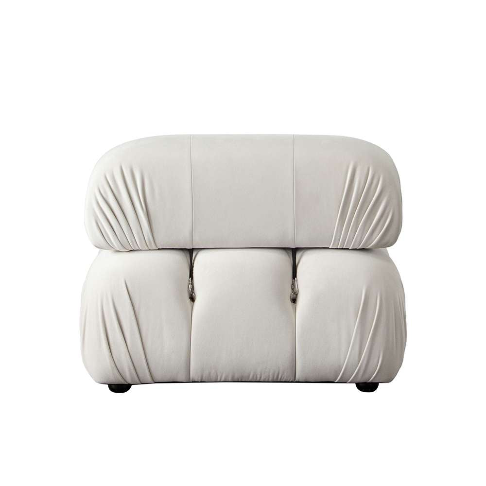 Diamond Sofa - Paloma Armless Chair in Light Cream Velvet - PALOMAACCM veiw 10