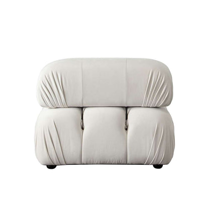 Diamond Sofa - Paloma Armless Chair in Light Cream Velvet - PALOMAACCM veiw 10