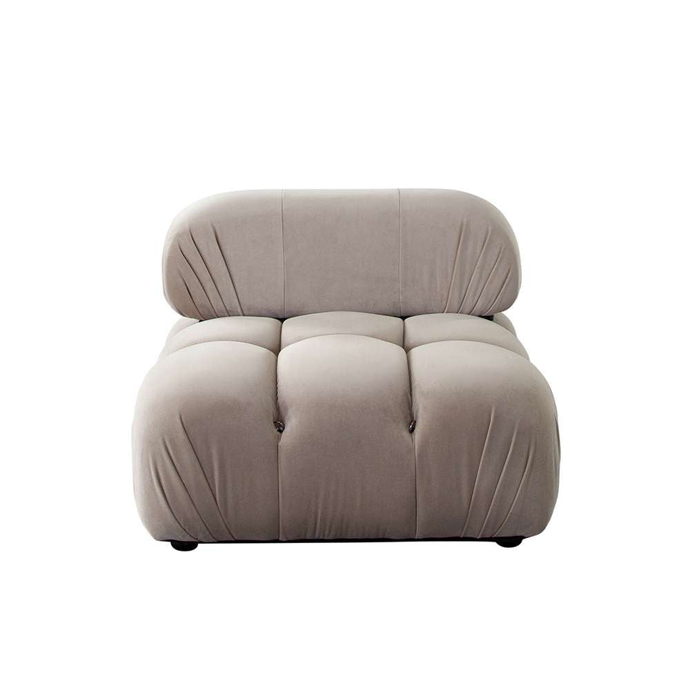 Diamond Sofa - Paloma Armless Chair in Mink Tan Velvet - PALOMAACTN veiw 1