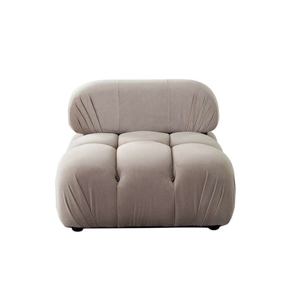 Diamond Sofa - Paloma Armless Chair in Mink Tan Velvet - PALOMAACTN veiw 1