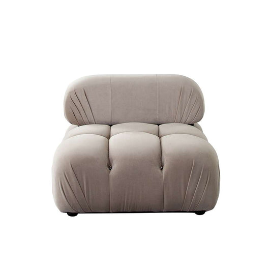 Diamond Sofa - Paloma Armless Chair in Mink Tan Velvet - PALOMAACTN veiw 1