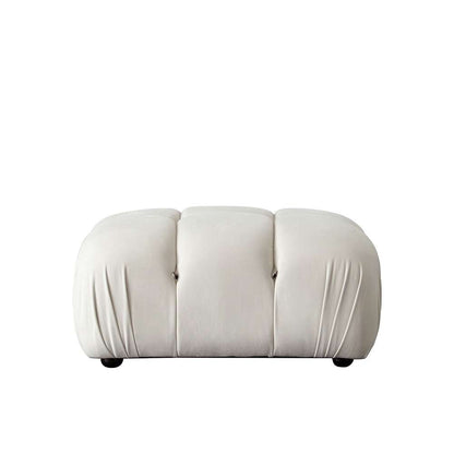 Diamond Sofa - Paloma Rectangle Ottoman in Light Cream Velvet - PALOMAOTCM veiw 1