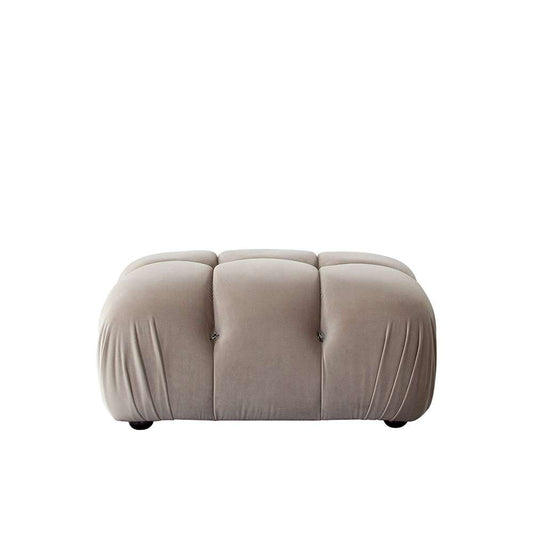 Diamond Sofa - Paloma Rectangle Ottoman in Mink Tan Velvet - PALOMAOTTN veiw 1