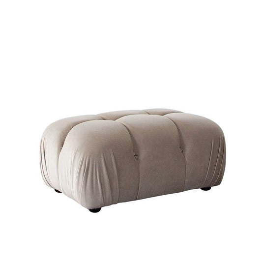 Diamond Sofa - Paloma Rectangle Ottoman in Mink Tan Velvet - PALOMAOTTN veiw 2