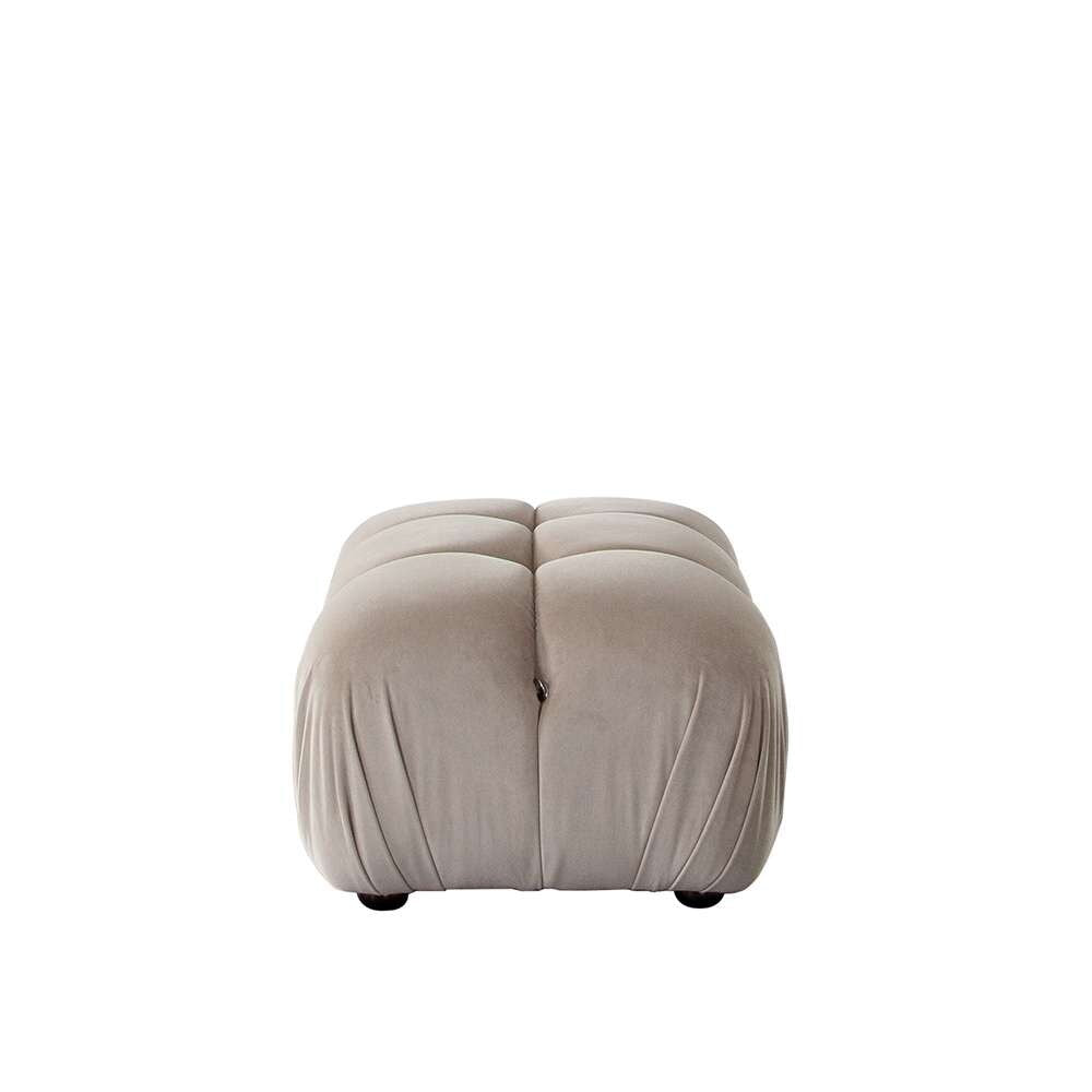Diamond Sofa - Paloma Rectangle Ottoman in Mink Tan Velvet - PALOMAOTTN veiw 5