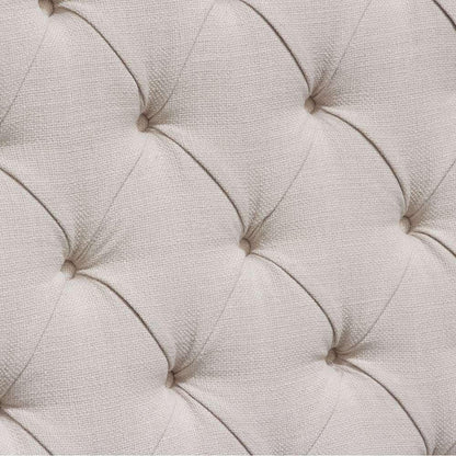 Diamond Sofa - Park Avenue Eastern King Tufted Bed with Vintage Wing in Desert Sand Linen - PARKAVESDEKBED veiw 4