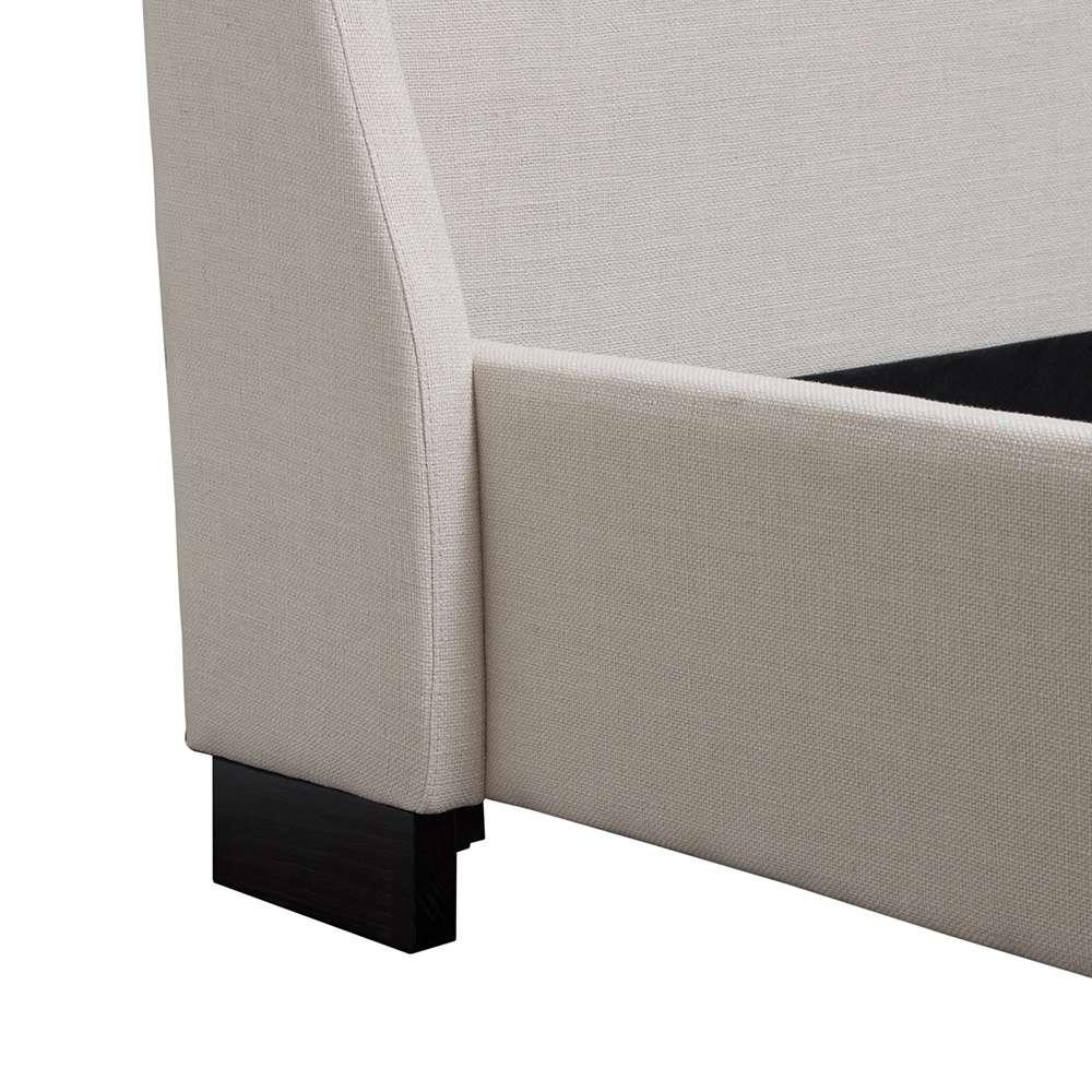 Diamond Sofa - Park Avenue Eastern King Tufted Bed with Vintage Wing in Desert Sand Linen - PARKAVESDEKBED veiw 5