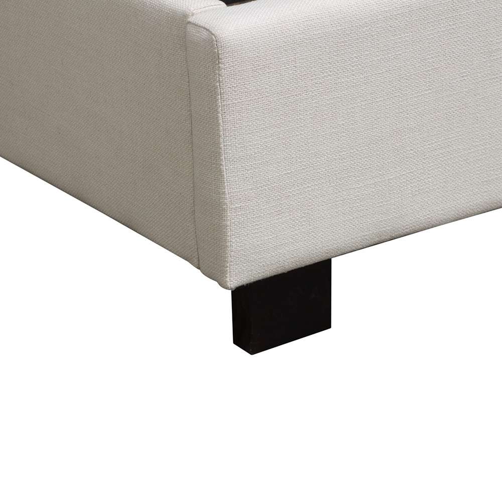 Diamond Sofa - Park Avenue Eastern King Tufted Bed with Vintage Wing in Desert Sand Linen - PARKAVESDEKBED veiw 6