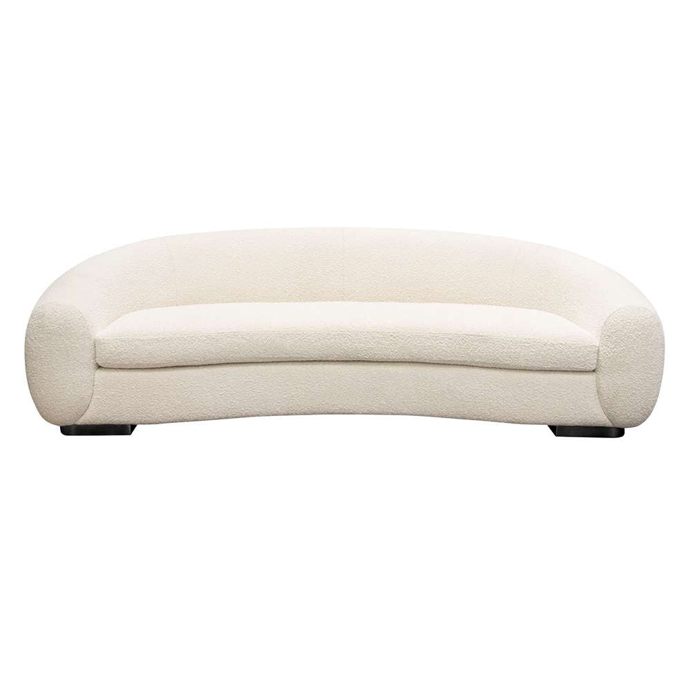 Diamond Sofa - Pascal Sofa in Bone Boucle Textured Fabric w/ Contoured Arms & Back - PASCALSOBO veiw 1