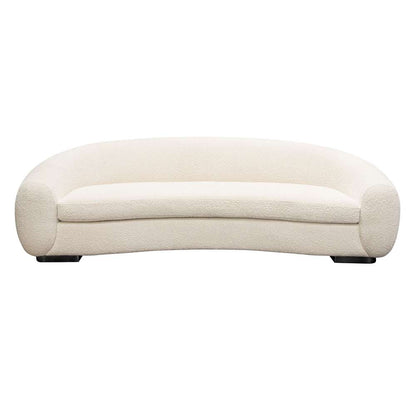 Diamond Sofa - Pascal Sofa in Bone Boucle Textured Fabric w/ Contoured Arms & Back - PASCALSOBO veiw 1