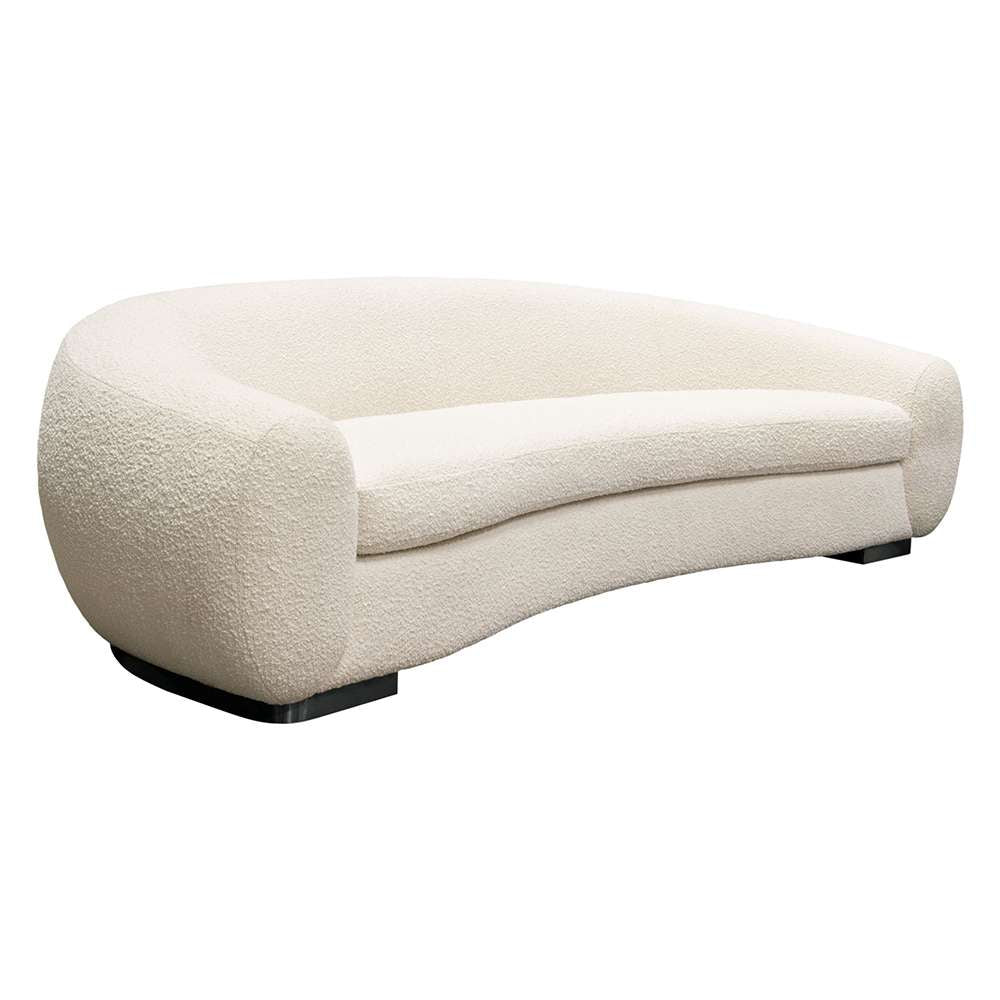Diamond Sofa - Pascal Sofa in Bone Boucle Textured Fabric w/ Contoured Arms & Back - PASCALSOBO veiw 6