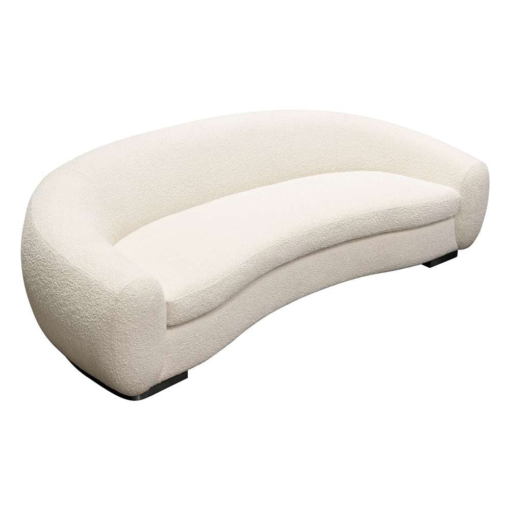 Diamond Sofa - Pascal Sofa in Bone Boucle Textured Fabric w/ Contoured Arms & Back - PASCALSOBO veiw 8
