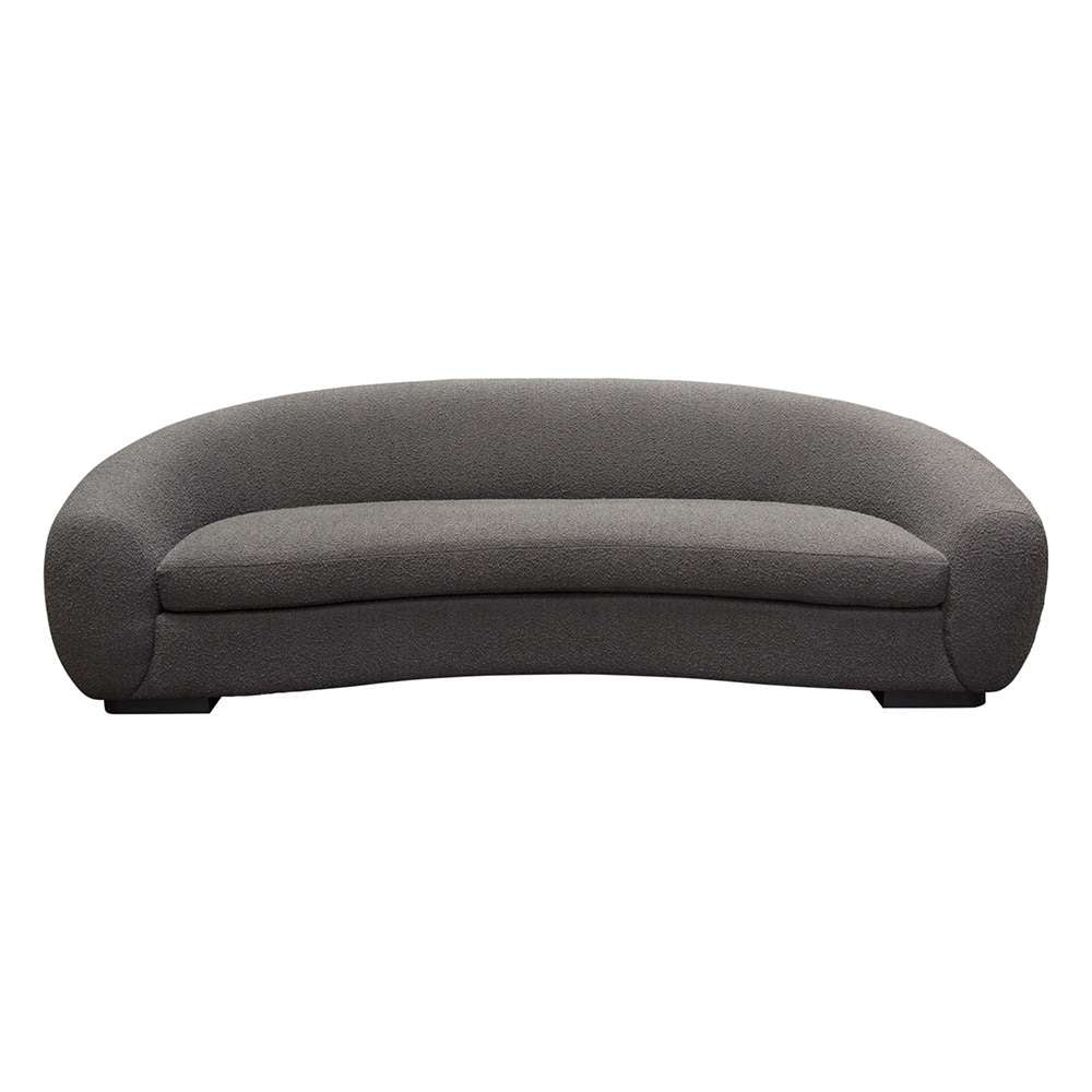 Diamond Sofa - Pascal Sofa in Charcoal Boucle Textured Fabric w/ Contoured Arms & Back - PASCALSOCC veiw 1