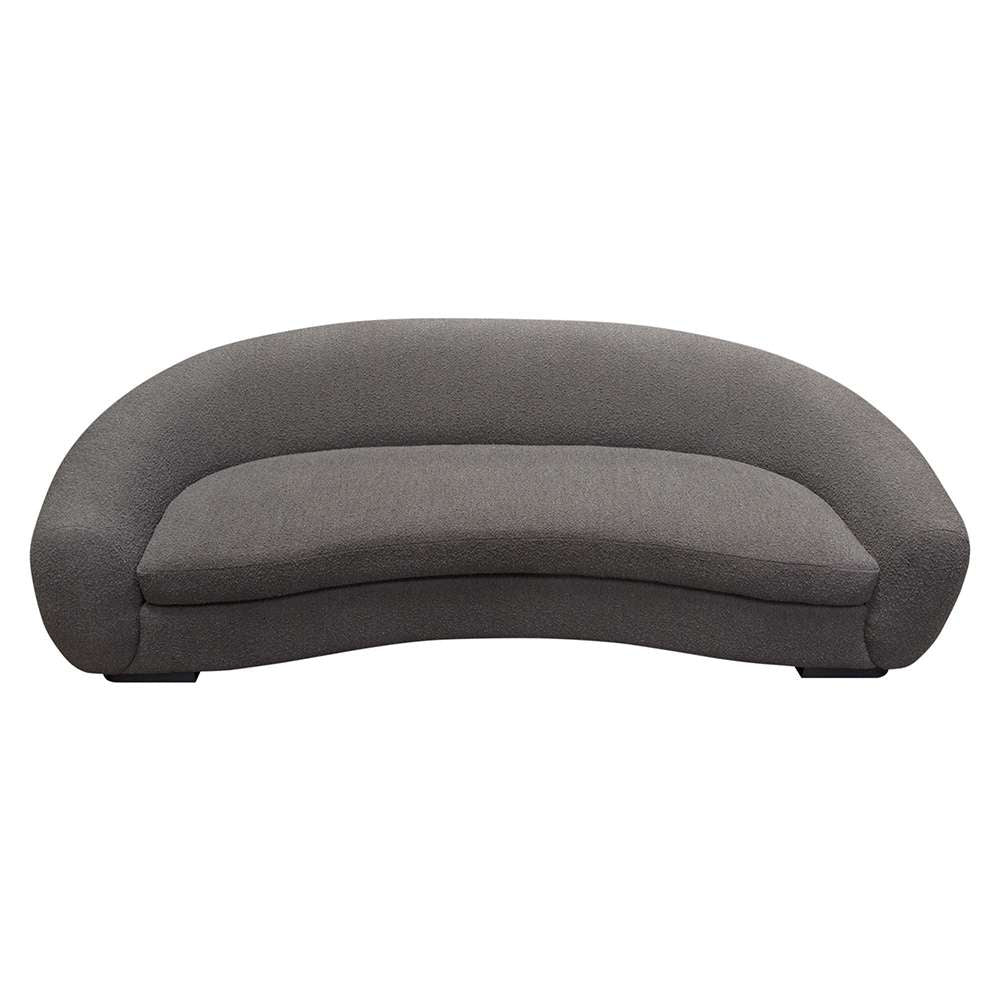Diamond Sofa - Pascal Sofa in Charcoal Boucle Textured Fabric w/ Contoured Arms & Back - PASCALSOCC veiw 2