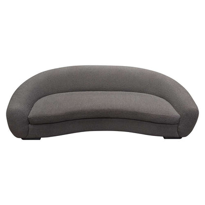 Diamond Sofa - Pascal Sofa in Charcoal Boucle Textured Fabric w/ Contoured Arms & Back - PASCALSOCC veiw 2