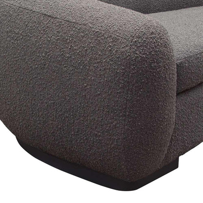 Diamond Sofa - Pascal Sofa in Charcoal Boucle Textured Fabric w/ Contoured Arms & Back - PASCALSOCC veiw 4