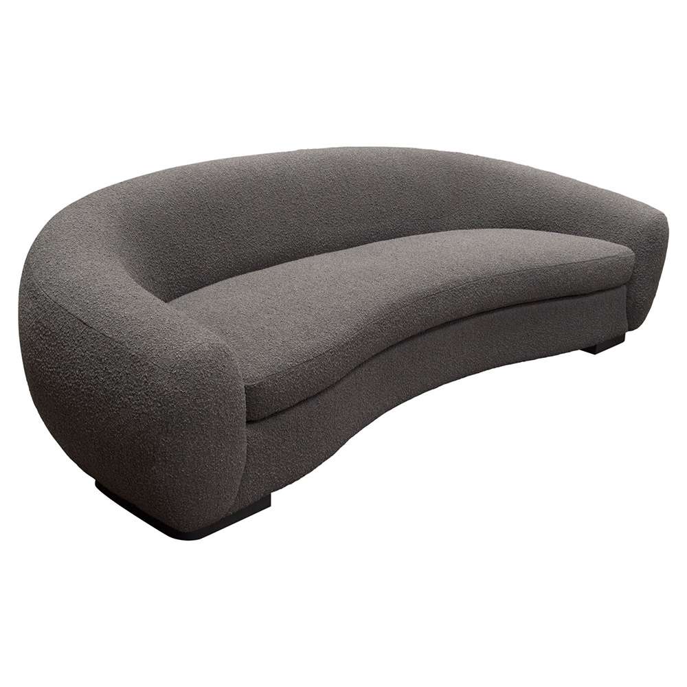 Diamond Sofa - Pascal Sofa in Charcoal Boucle Textured Fabric w/ Contoured Arms & Back - PASCALSOCC veiw 7