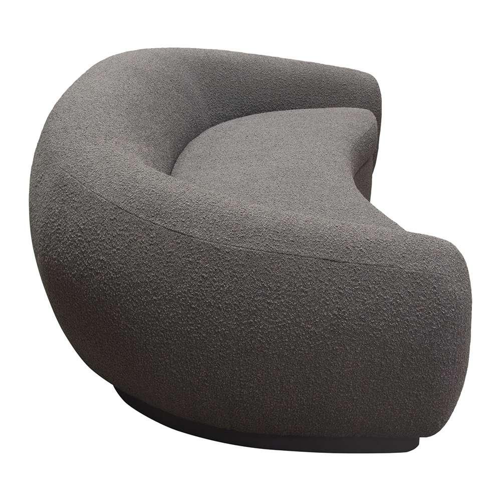 Diamond Sofa - Pascal Sofa in Charcoal Boucle Textured Fabric w/ Contoured Arms & Back - PASCALSOCC veiw 8