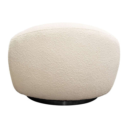 Diamond Sofa - Pascal Swivel Chair in Bone Boucle Textured Fabric w/ Contoured Arms & Back - PASCALCHBO veiw 8