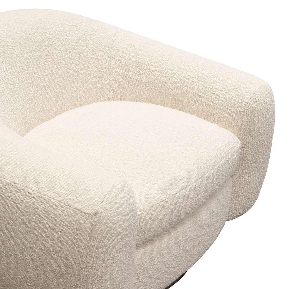 Diamond Sofa - Pascal Swivel Chair in Bone Boucle Textured Fabric w/ Contoured Arms & Back - PASCALCHBO veiw 10