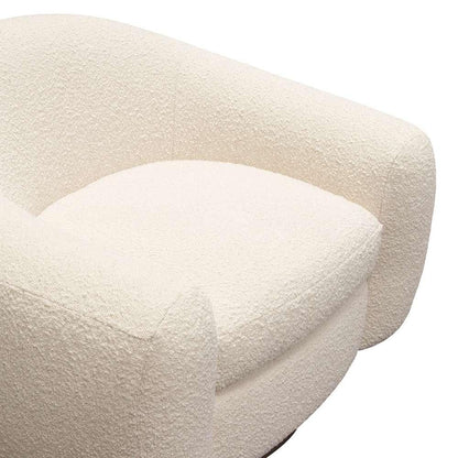 Diamond Sofa - Pascal Swivel Chair in Bone Boucle Textured Fabric w/ Contoured Arms & Back - PASCALCHBO veiw 10