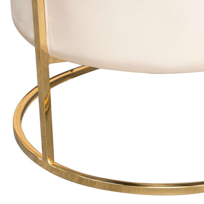 Diamond Sofa - Pandora Accent Chair in Cream Velvet with Polished Gold Stainless Steel Frame - PANDORACHCM veiw 13