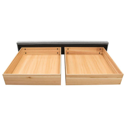 Diamond Sofa - Beverly Queen Bed with Integrated Footboard Storage Unit & Accent Wings in Grey Fabric - BEVERLYGRQUBED veiw 6