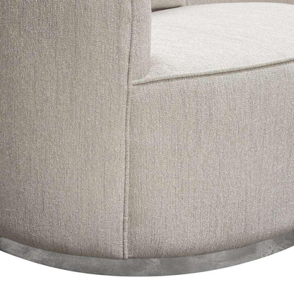Diamond Sofa - Raven Chair in Light Cream Fabric w/ Brushed Silver Accent Trim - RAVENCHCM veiw 3