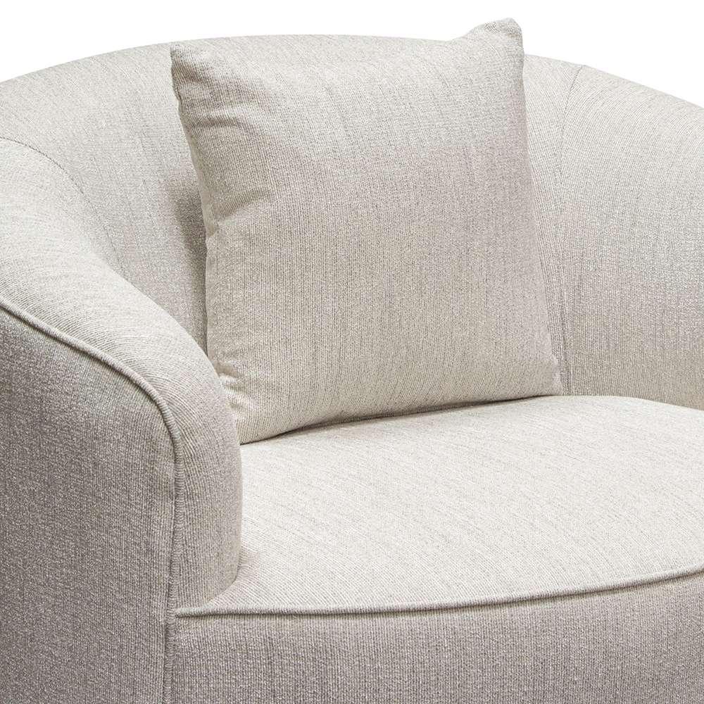 Diamond Sofa - Raven Chair in Light Cream Fabric w/ Brushed Silver Accent Trim - RAVENCHCM veiw 5