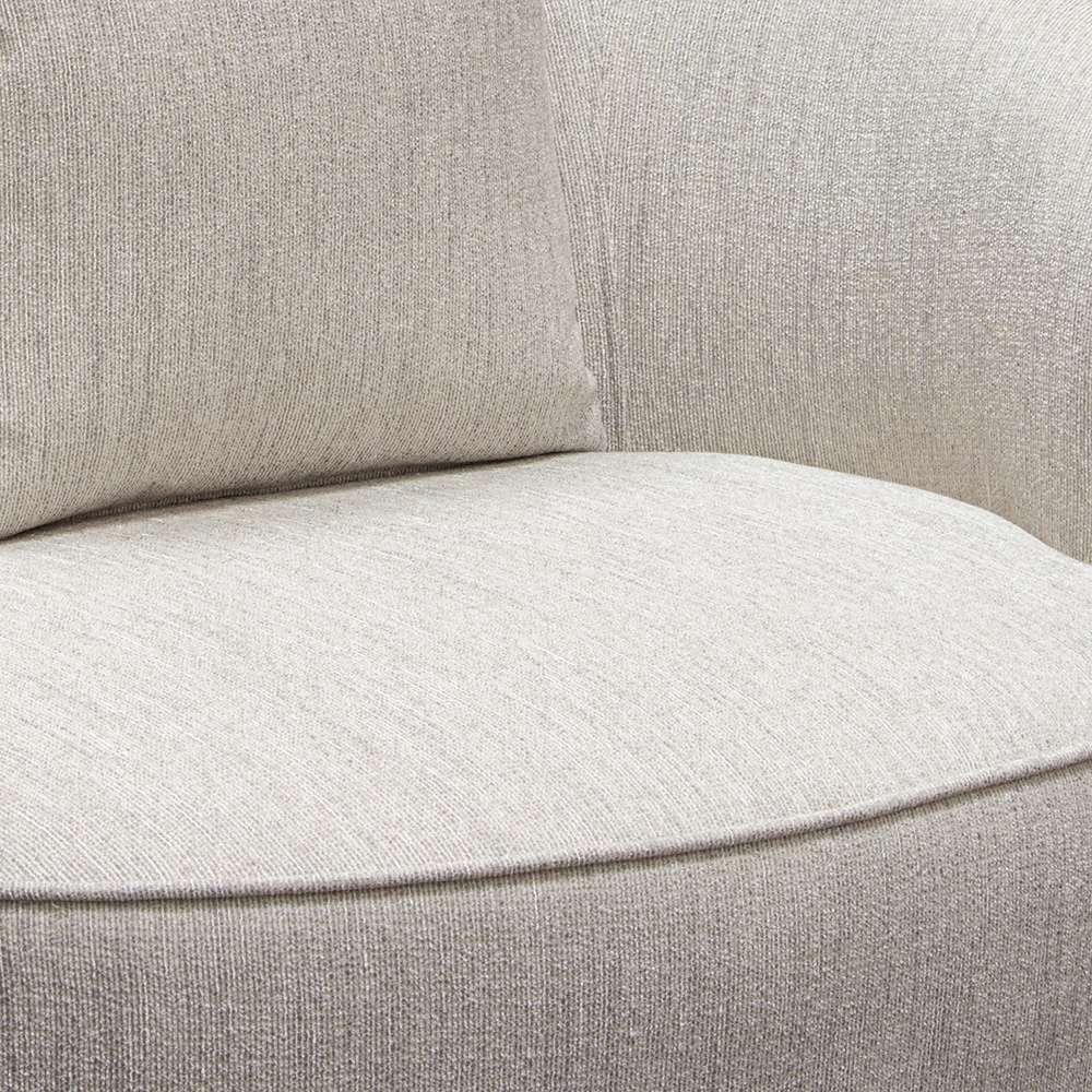 Diamond Sofa - Raven Chair in Light Cream Fabric w/ Brushed Silver Accent Trim - RAVENCHCM veiw 6