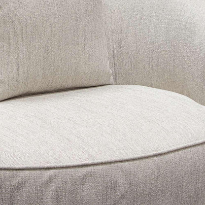 Diamond Sofa - Raven Chair in Light Cream Fabric w/ Brushed Silver Accent Trim - RAVENCHCM veiw 6