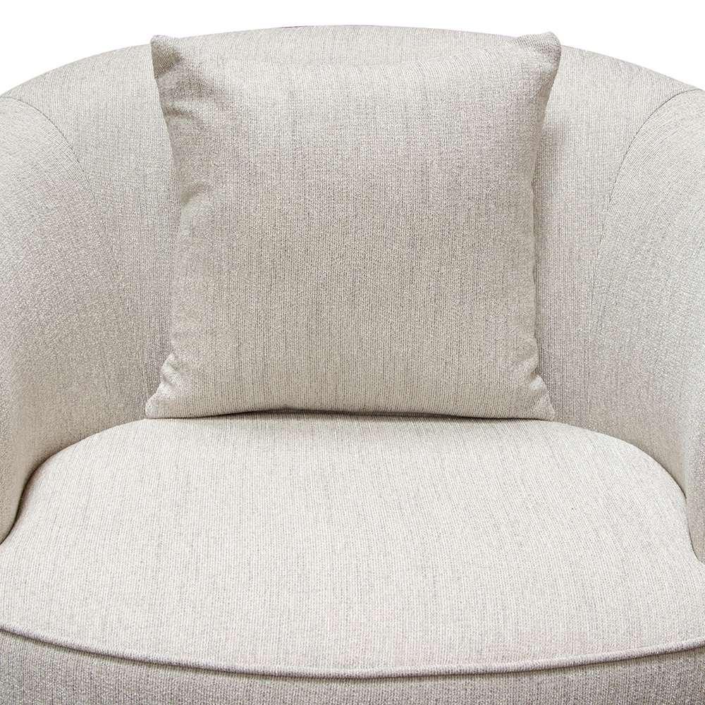 Diamond Sofa - Raven Chair in Light Cream Fabric w/ Brushed Silver Accent Trim - RAVENCHCM veiw 8