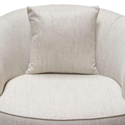 Diamond Sofa - Raven Chair in Light Cream Fabric w/ Brushed Silver Accent Trim - RAVENCHCM veiw 8