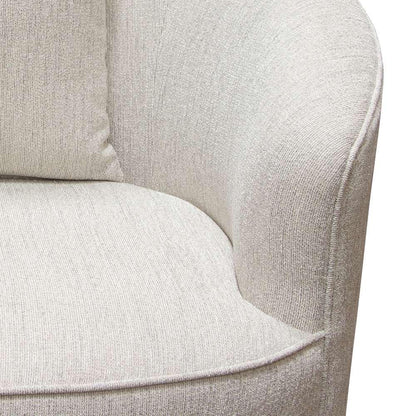 Diamond Sofa - Raven Chair in Light Cream Fabric w/ Brushed Silver Accent Trim - RAVENCHCM veiw 9