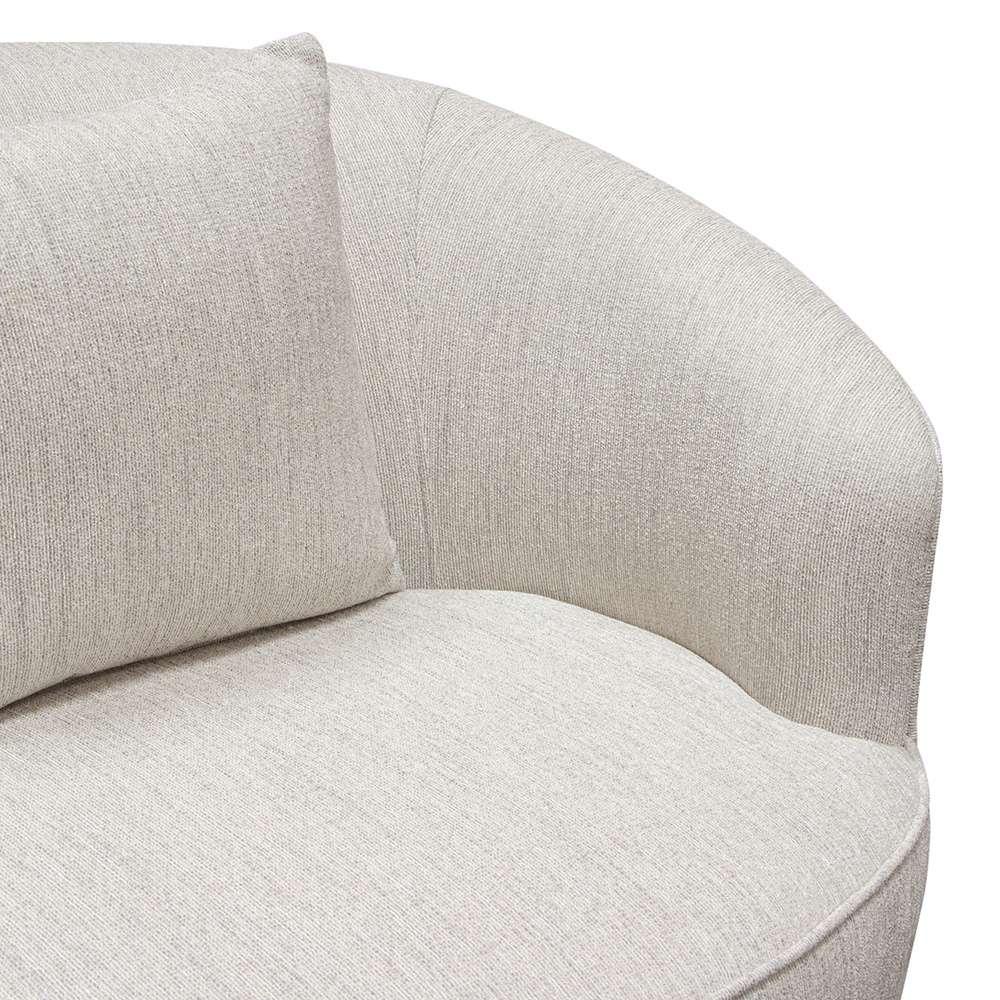 Diamond Sofa - Raven Chair in Light Cream Fabric w/ Brushed Silver Accent Trim - RAVENCHCM veiw 10