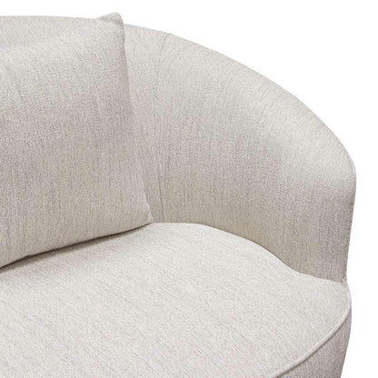 Diamond Sofa - Raven Chair in Light Cream Fabric w/ Brushed Silver Accent Trim - RAVENCHCM veiw 10