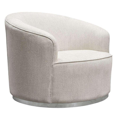 Diamond Sofa - Raven Chair in Light Cream Fabric w/ Brushed Silver Accent Trim - RAVENCHCM veiw 13