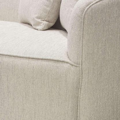 Diamond Sofa - Raven Sofa in Light Cream Fabric w/ Brushed Silver Accent Trim - RAVENSOCM veiw 6