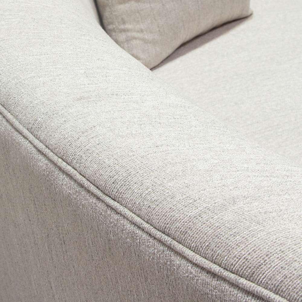 Diamond Sofa - Raven Sofa in Light Cream Fabric w/ Brushed Silver Accent Trim - RAVENSOCM veiw 7