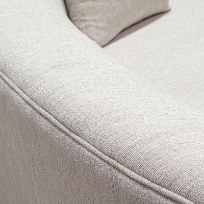 Diamond Sofa - Raven Sofa in Light Cream Fabric w/ Brushed Silver Accent Trim - RAVENSOCM veiw 7